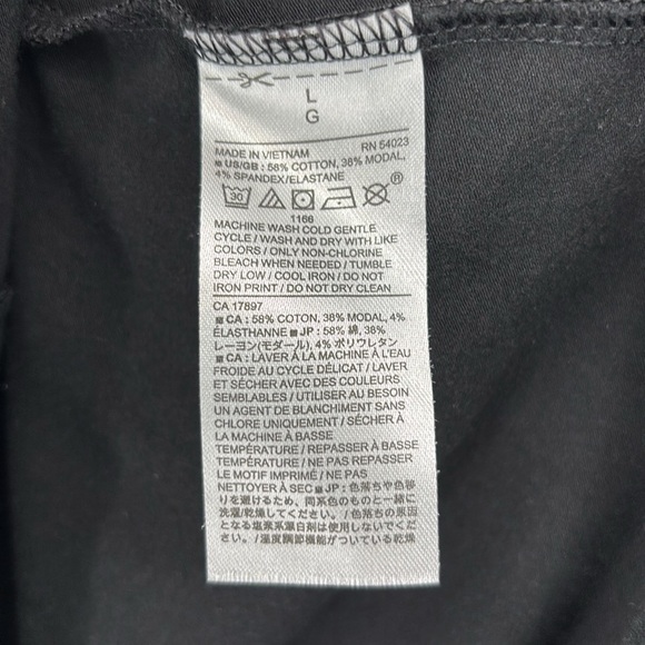 Banana Republic Factory Timeless Tee Long Sleeve Women’s Size Large Black EUC! - Picture 5 of 7